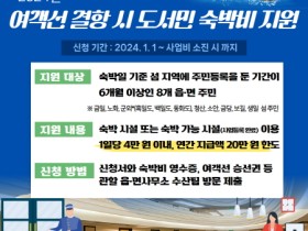 완도군, “여객선 결항 시 도서 주민 숙박비 지원합니다!”