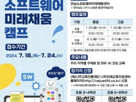 나주시, 소프트웨어(SW) 미래채움 캠프 참가자 24일까지 모집